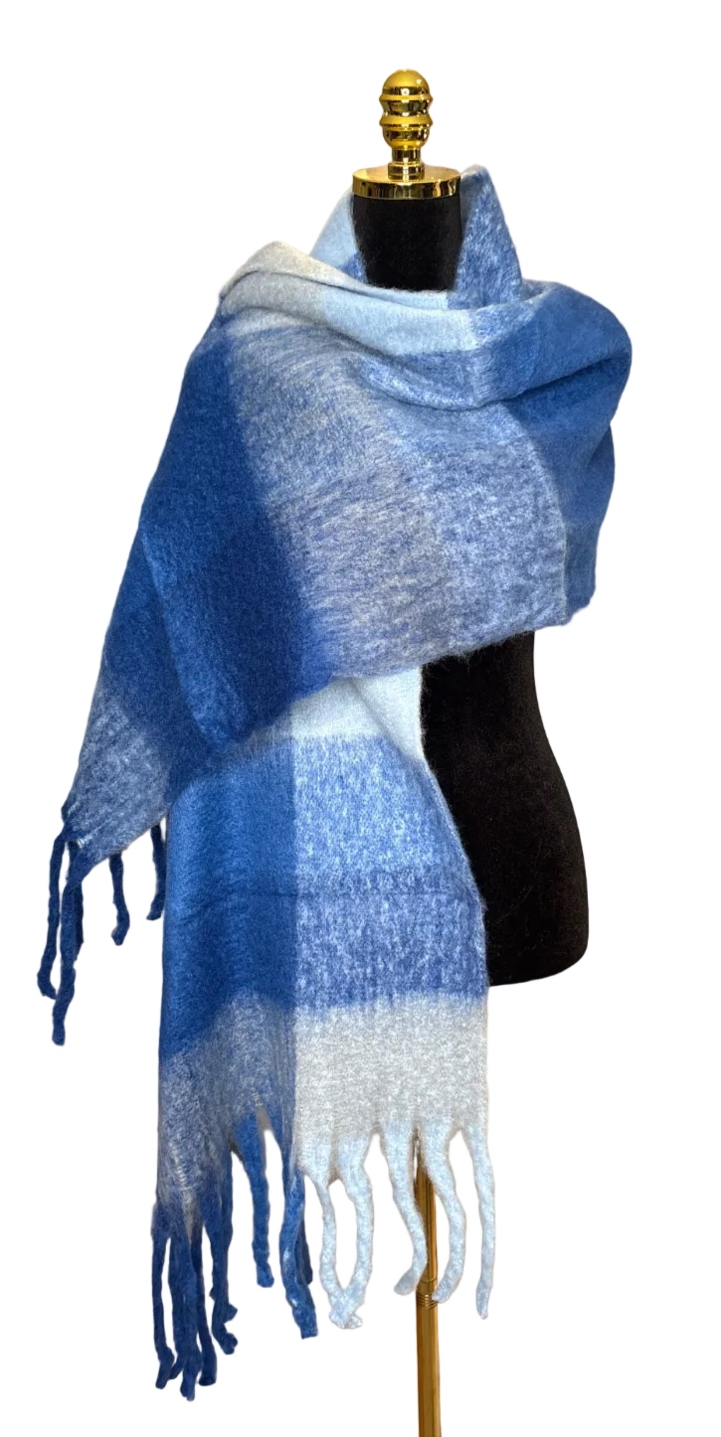 Weicher Schal in Gelb & Blau - Gioya