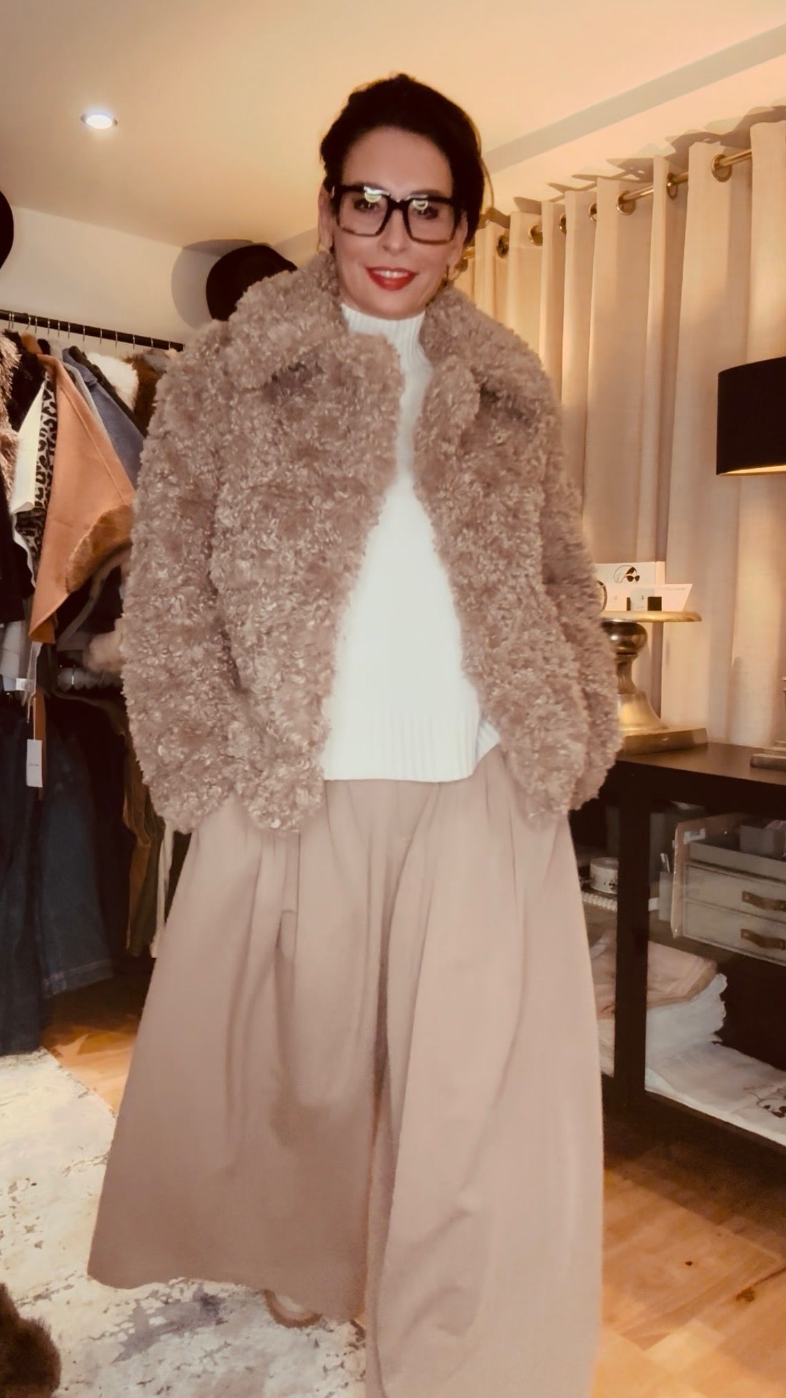 Wendbare Teddyjacke in Creme – 2-in-1 - Winterliebling mit Stil - ALEX MAX - Gr. 34-38