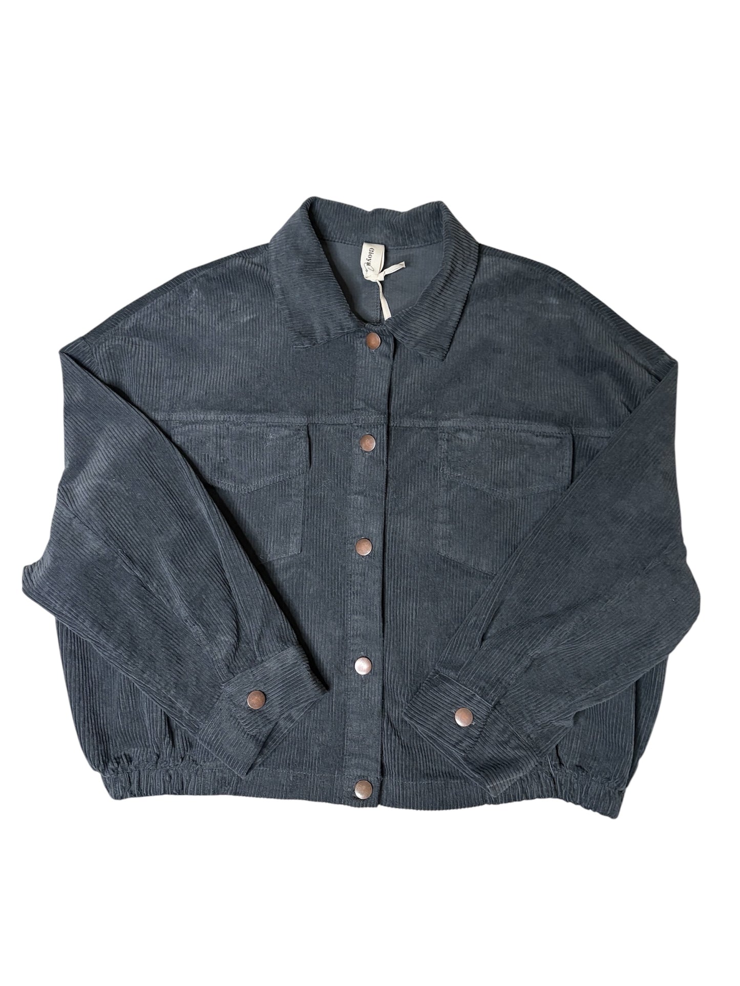 Rippweste in Smoke Grau & Braun - Gioya