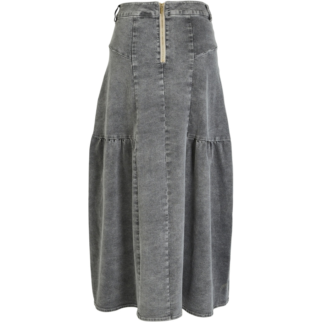 Maxirock aus Denim in Grau - NÜ