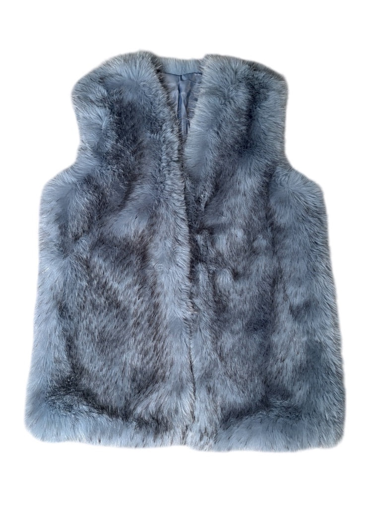 Elegante Faux-Weste in Blau & Wollweiß - Jacken - ALEX MAX - Gr. 34-40