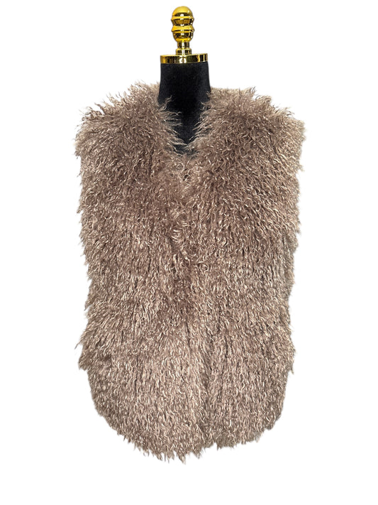 Modische Faux-Weste in Schwarz & Taupe - Jacken - Gr. 34-38 - Alex Max