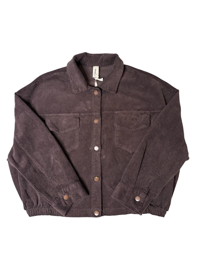 Rippweste in Smoke Grau & Braun - Gioya