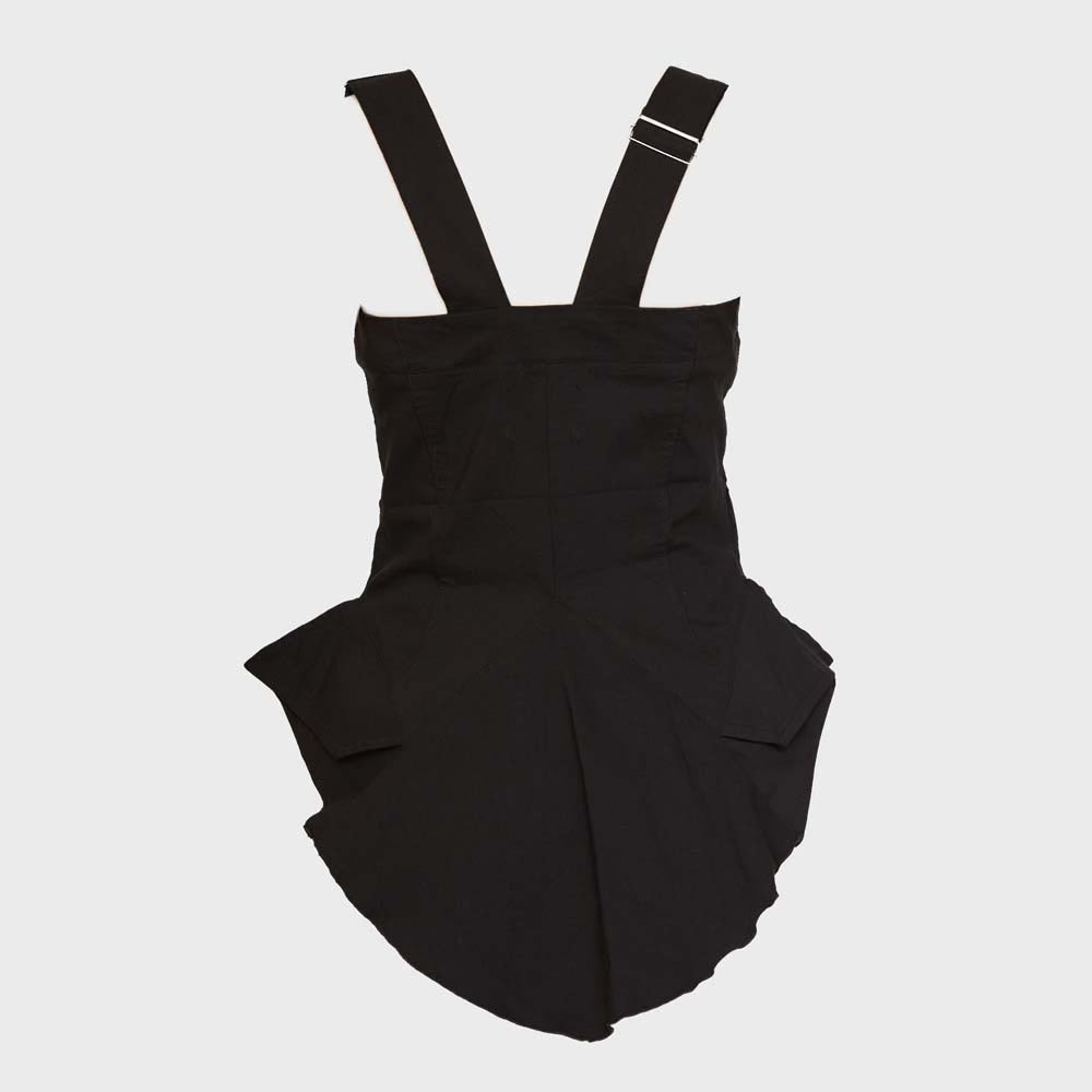 Asymmetrisches Mieder-Top in Schwarz – Avantgarde trifft feminine Eleganz - PLÜ