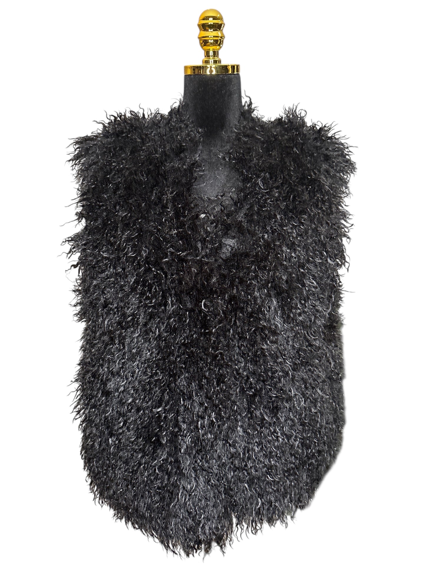 Modische Faux-Weste in Schwarz & Taupe - Jacken - Gr. 34-38 - Alex Max