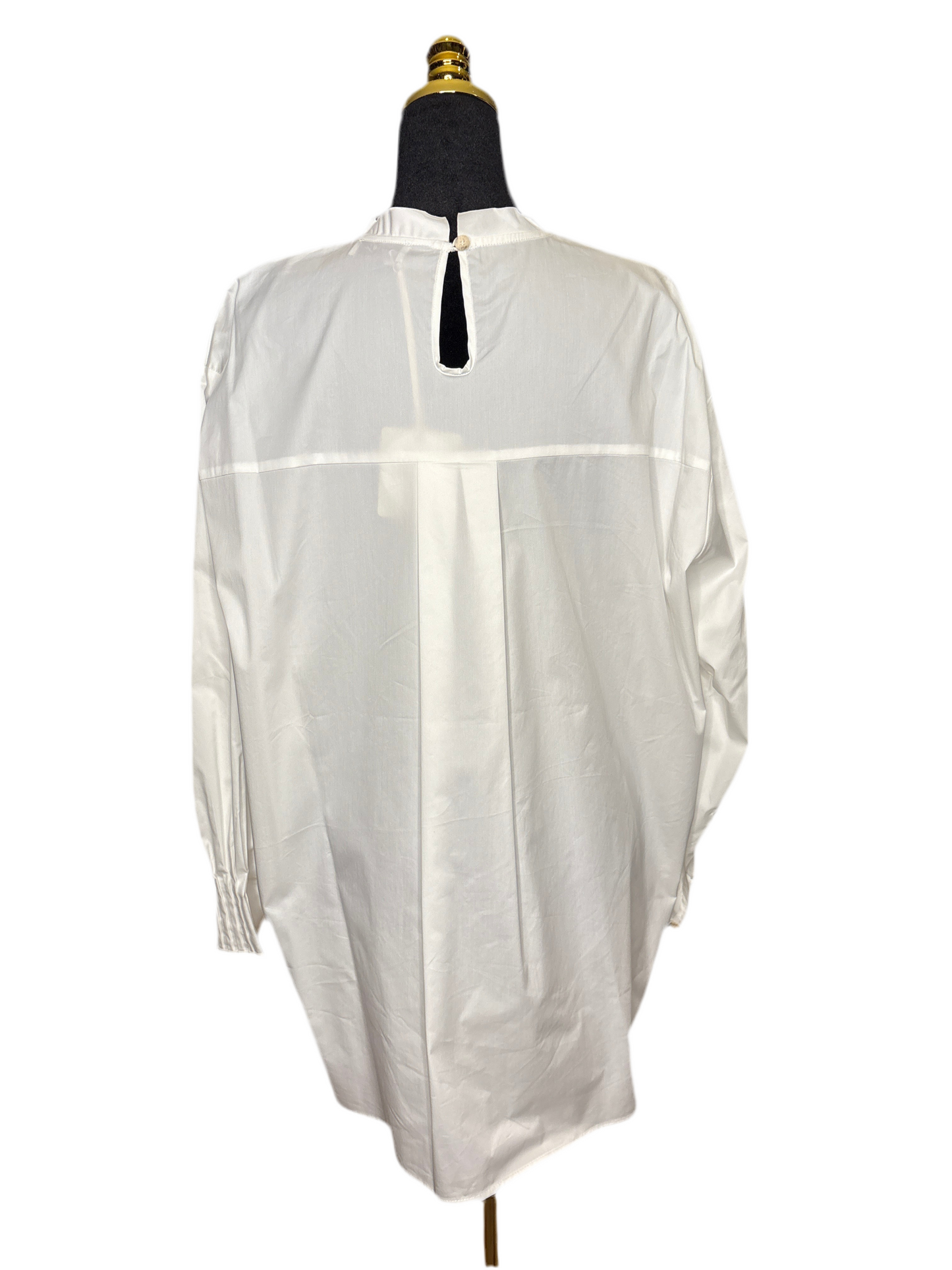 Modernes Hemd/Bluse in Hellblau / Weiß / Dunkelblau – elegant & bequem - Gioya