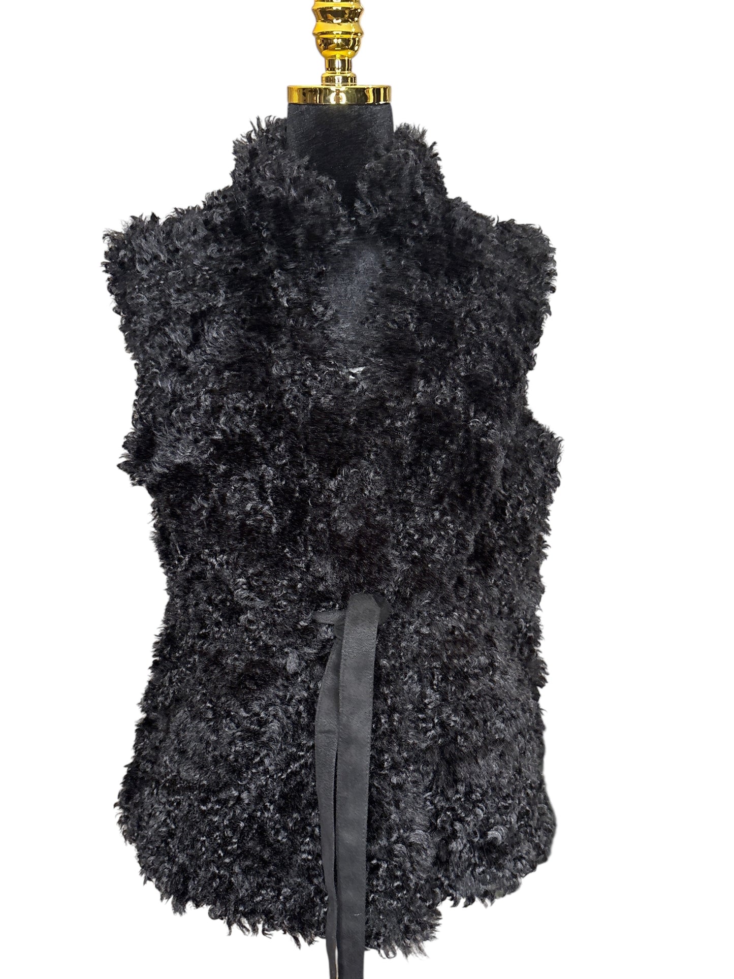 Stylische Faux-Weste in Braun & Schwarz - Jacken - Gr. 34-36