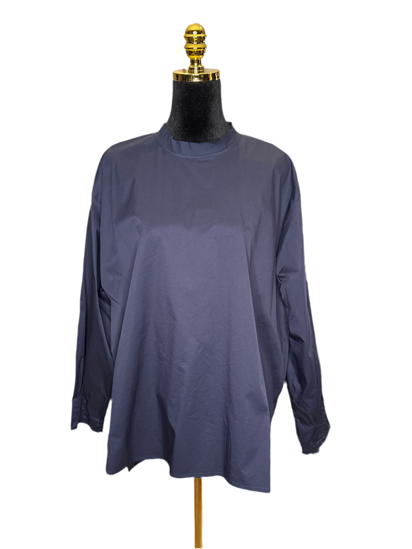 Modernes Hemd/Bluse in Hellblau / Weiß / Dunkelblau – elegant & bequem - Gioya