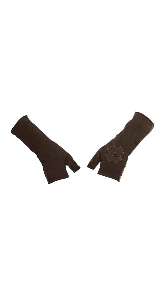 Fingerlose Armstulpen – Chocolate Brown - PLÜ