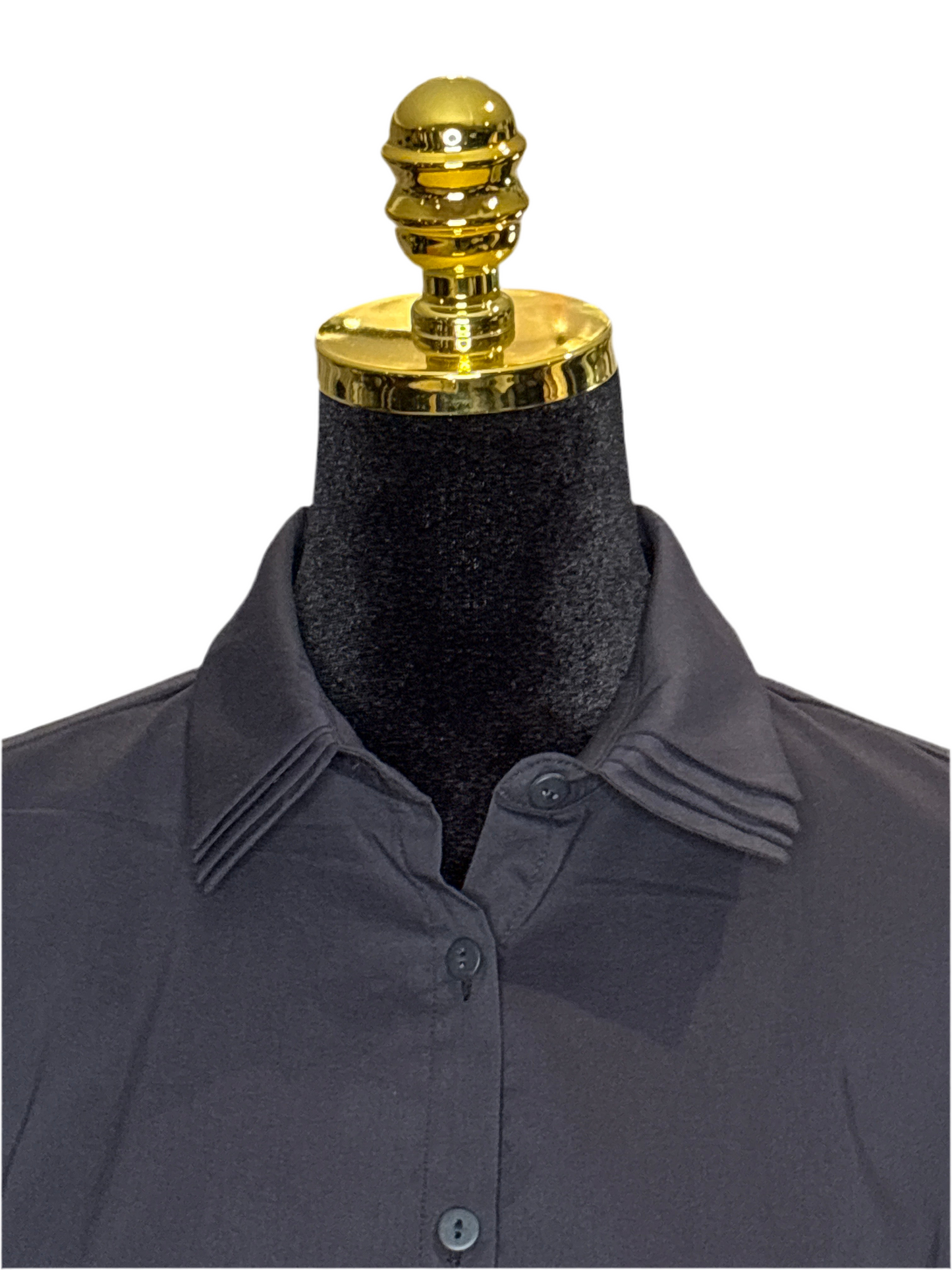 Elegantes Statement Hemd/Bluse in Schwarz - PLÜ