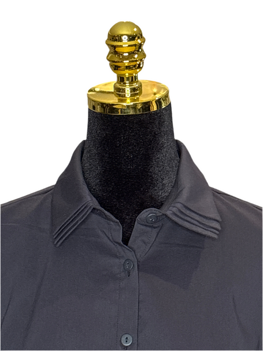 Elegantes Statement Hemd/Bluse in Schwarz - PLÜ