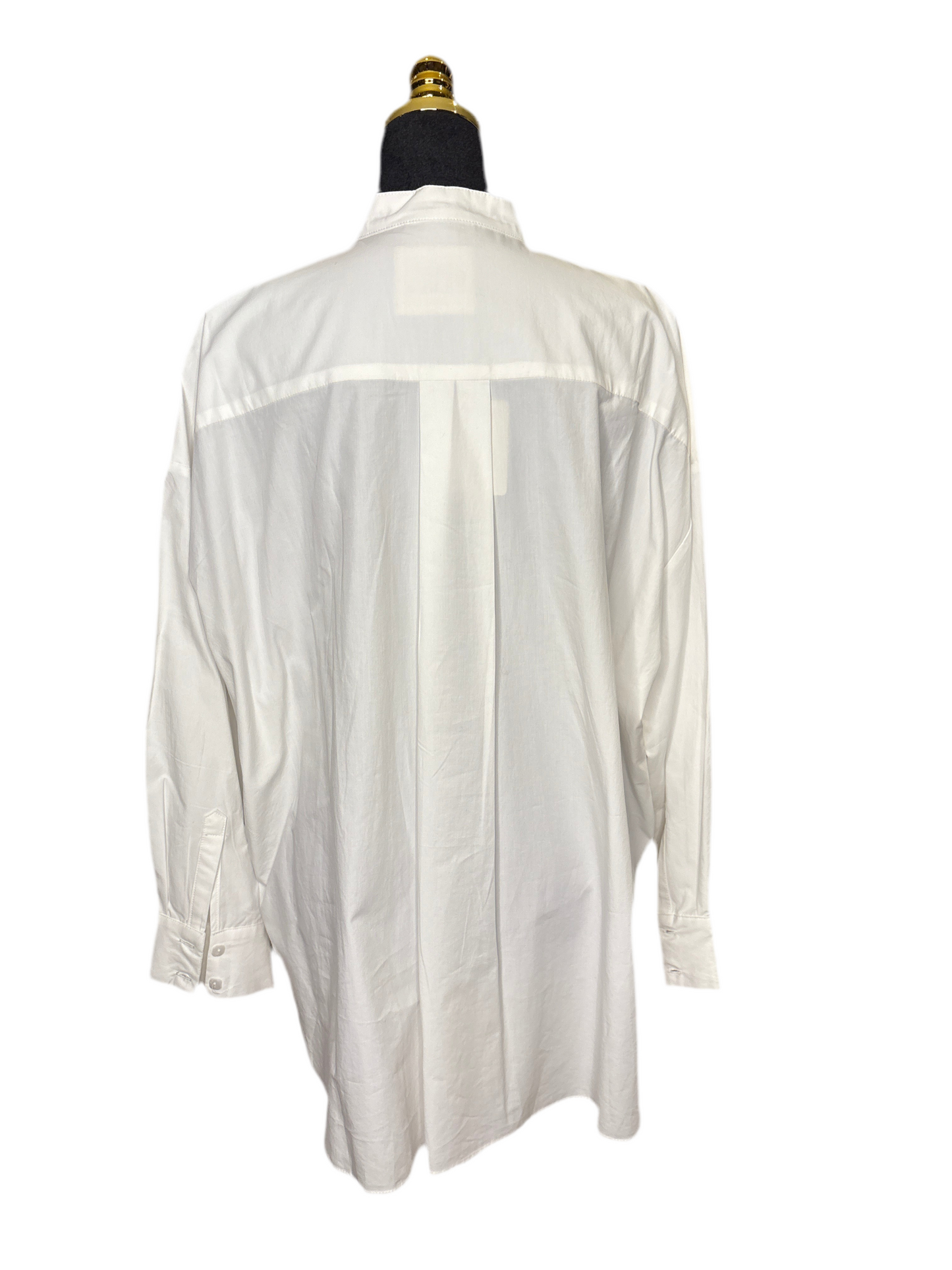 Edles weißes Hemd/Bluse mit feiner Biesen-Front - Gioya