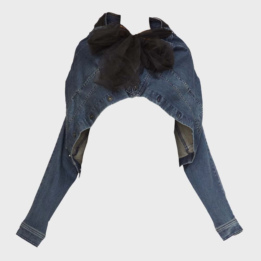 Upside-Down Denim Jacket mit Tüll – Der mutige Twist für dein Fashion-Statement - PLÜ