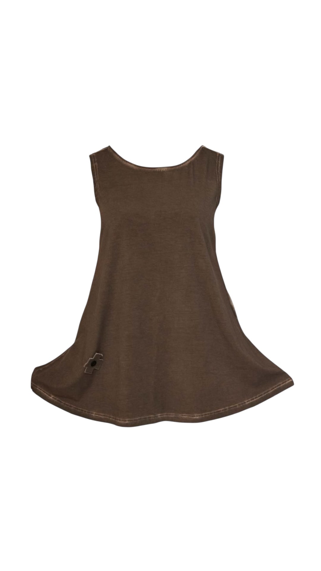 Sleeveless Swing Top – Chocolate Brown - PLÜ