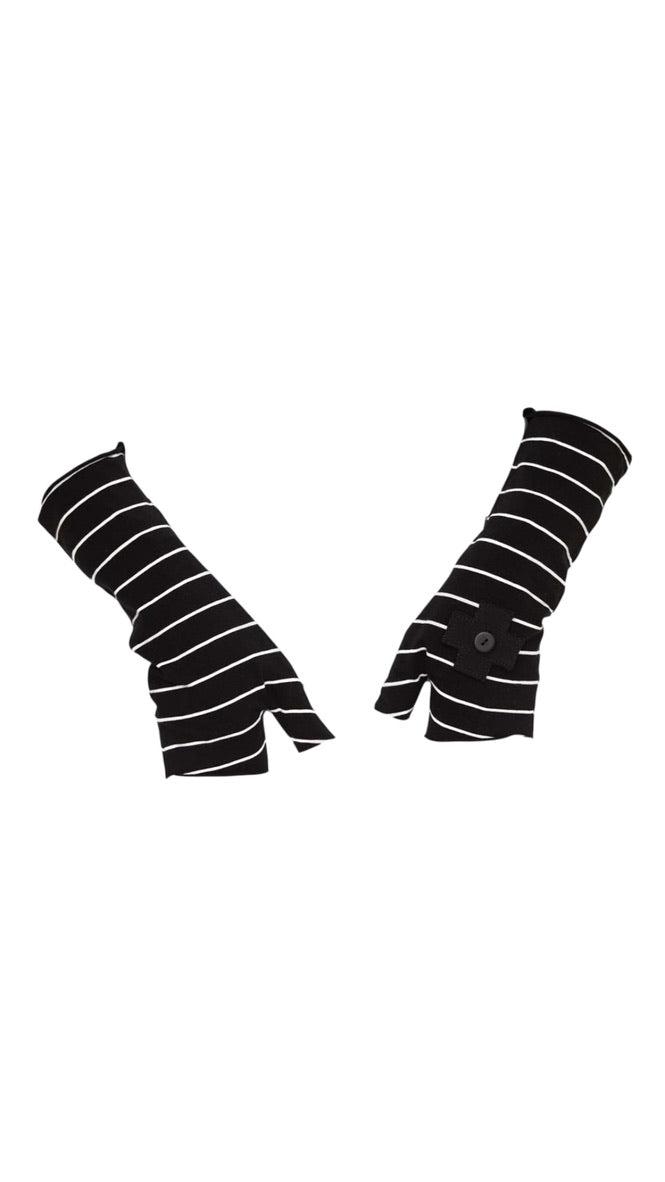 Fingerlose Armstulpen – Black/White - PLÜ