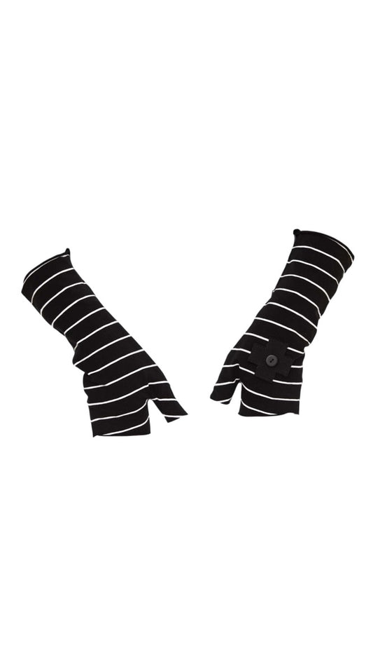 Fingerlose Armstulpen – Black/White - PLÜ