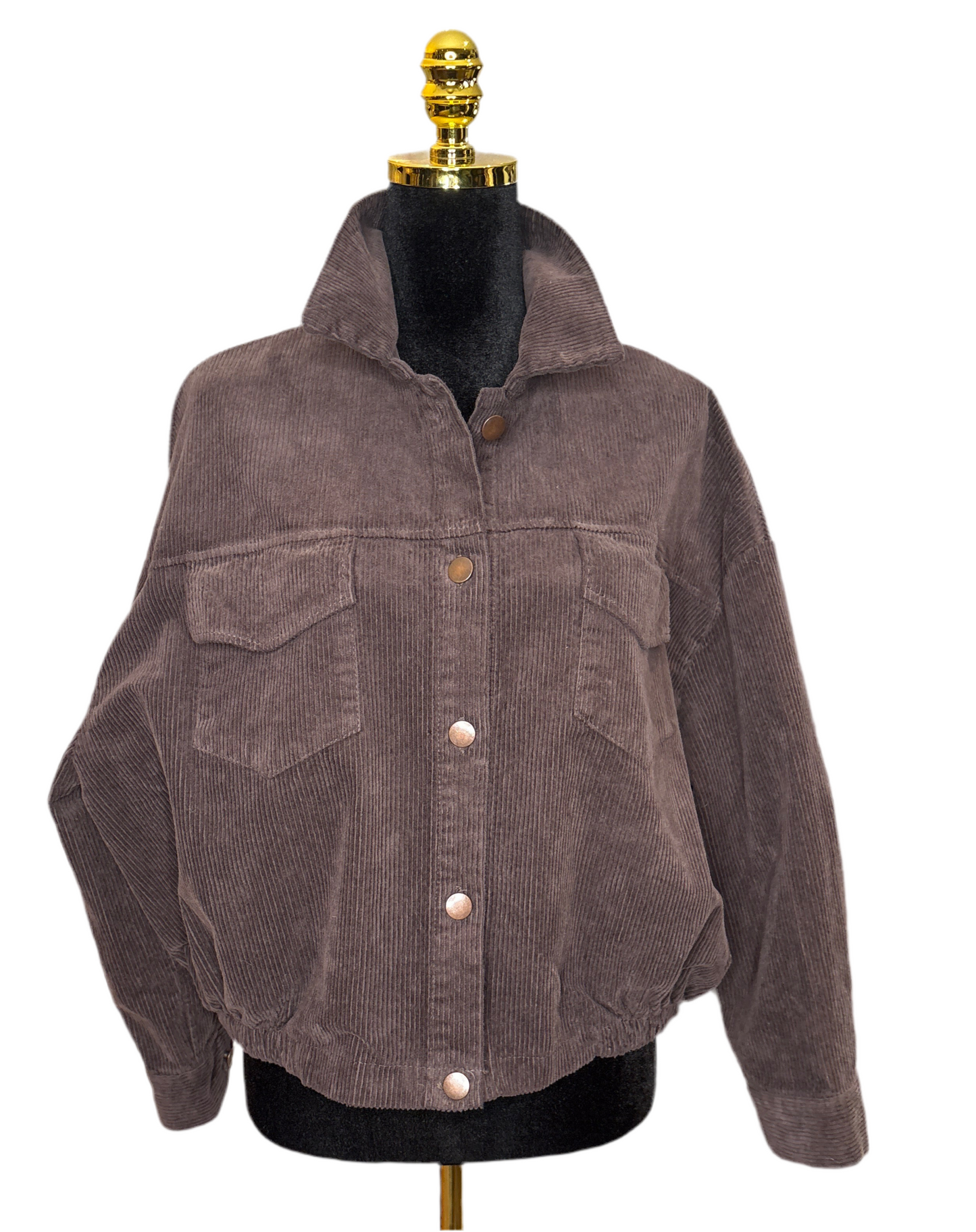 Rippweste in Smoke Grau & Braun - Gioya