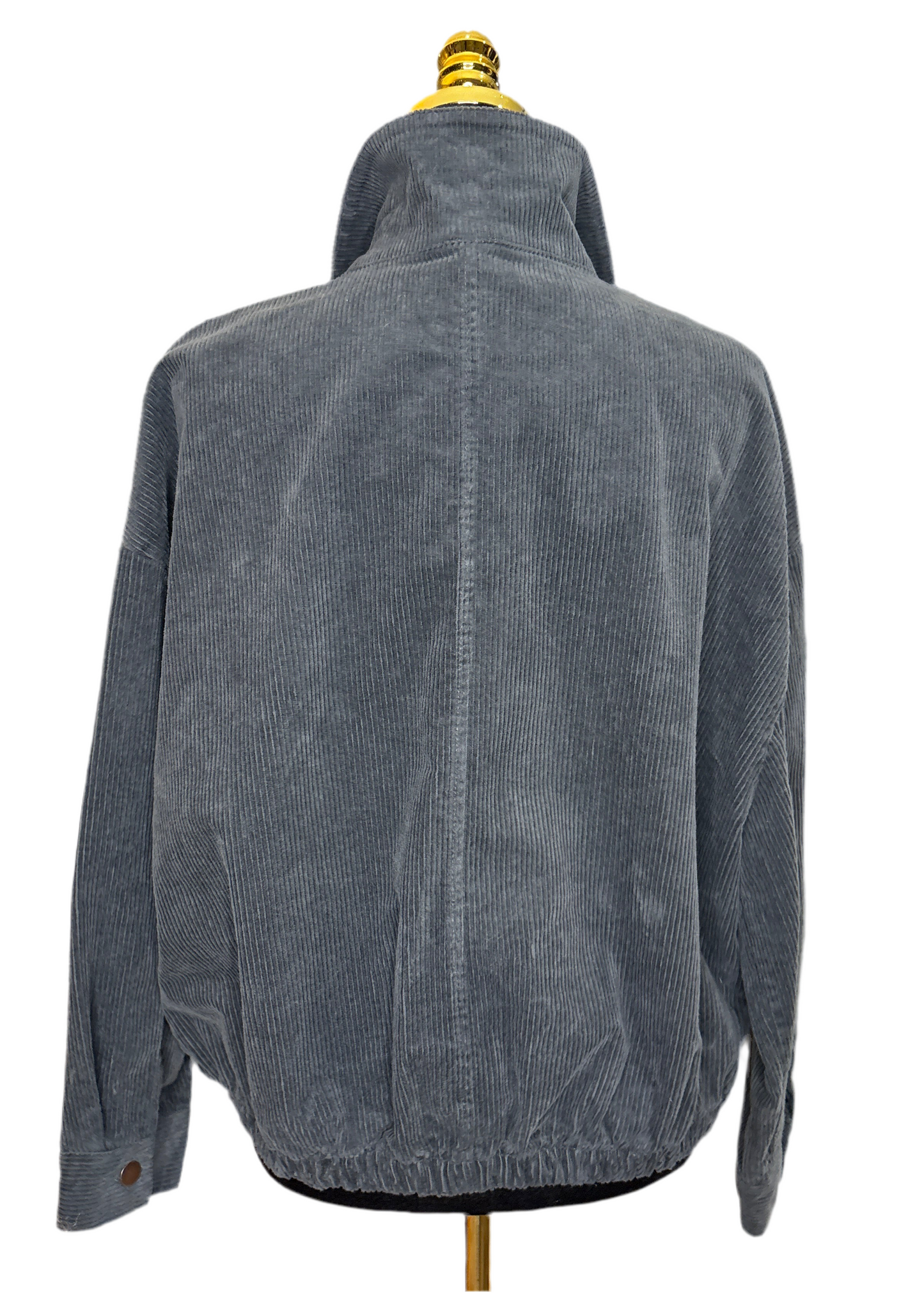 Rippweste in Smoke Grau & Braun - Gioya