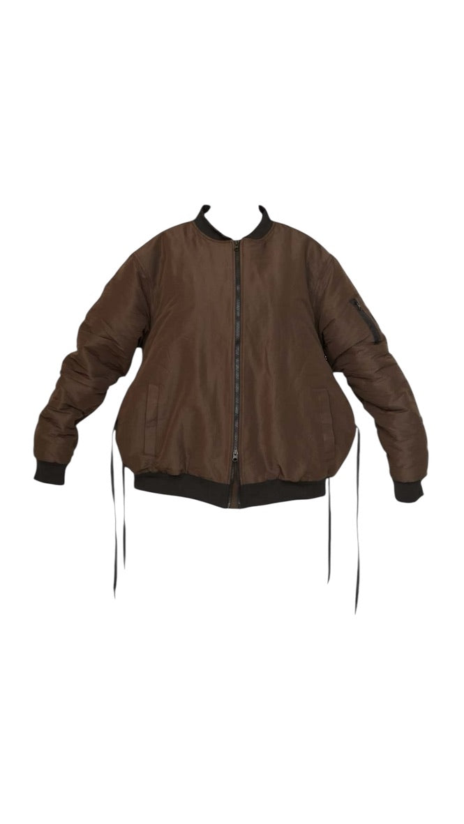 Chocolate Bomber Jacket – Oversized & Modern - PLÜ