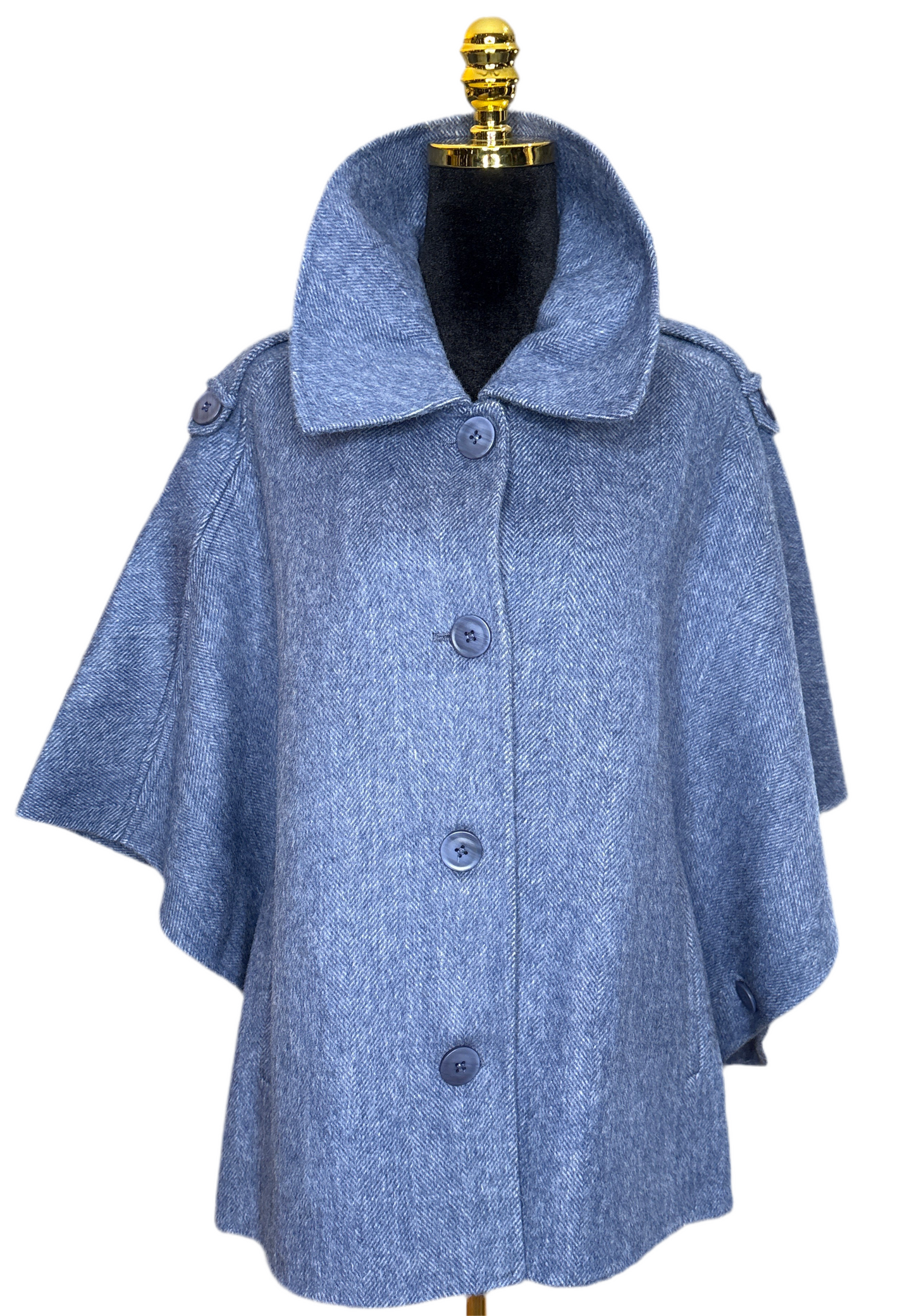Hochwertiger Poncho in Blau - Alex Max